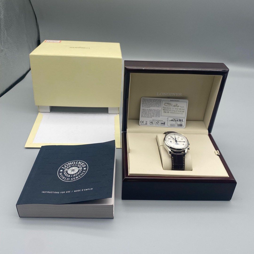 18年 全套 平到笑 浪琴 八針月相 Longines 浪琴錶名匠系列 L2.673.4.78.3