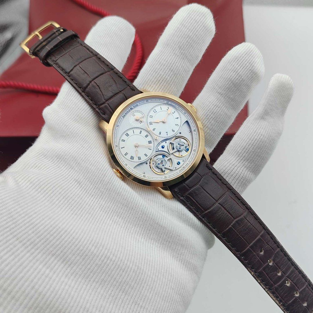 18K金 真正玩錶之人的美品 Aronld&Son (全套 激新)