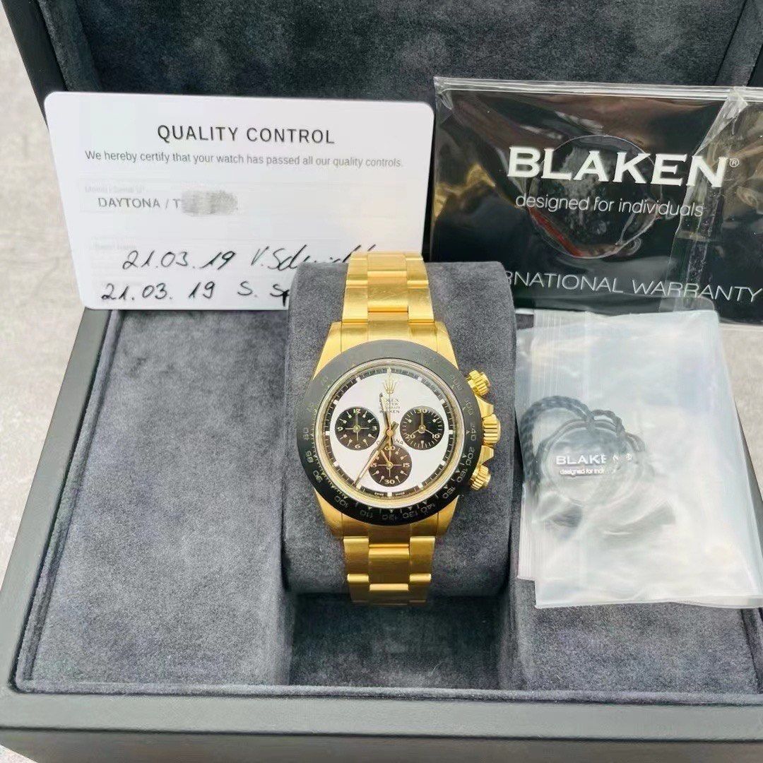 19年全套 極罕 Rolex Daytona BLAKEN官方改裝 116508