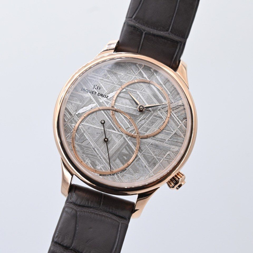 未使用23年全套 限88隻 jaquet droz 18K玫瑰金 罕見隕石面