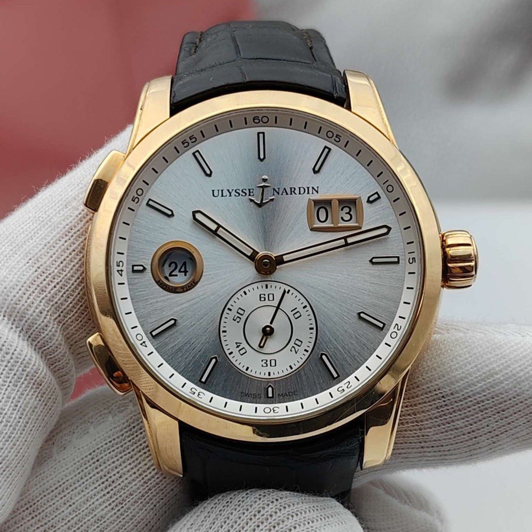ULYSSE NARDIN 雅典複雜功能係列雙時區3346-126 (全套 超超超平 金)