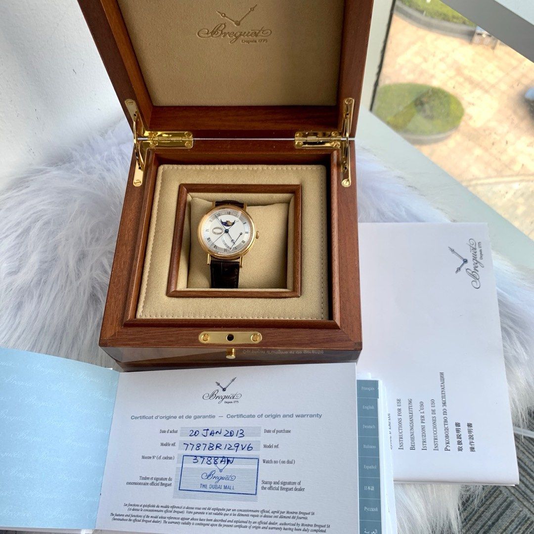 13年全套 98.99新 Breguet 寶璣經典系列 7787BR/12/9V6