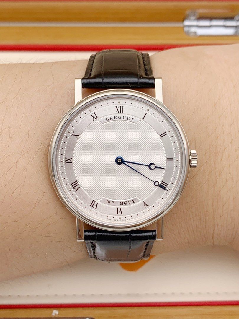 18K白金 鱷魚皮 38mm 寶璣 Breguet 5157BB/11/9V6 (抵玩單錶)