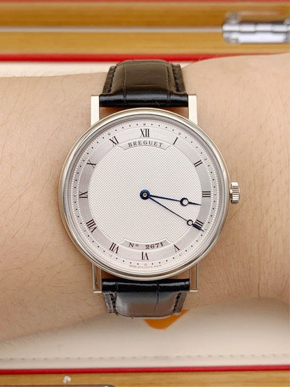 18K白金 鱷魚皮 38mm 寶璣 Breguet 5157BB/11/9V6 (抵玩單錶)