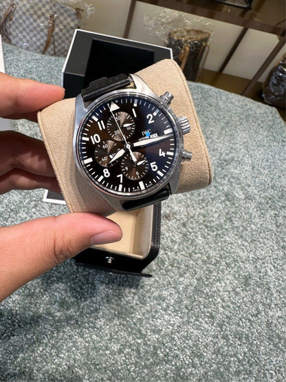 19年全套 極抵 IWC Pilot IW377713 咖啡盤面