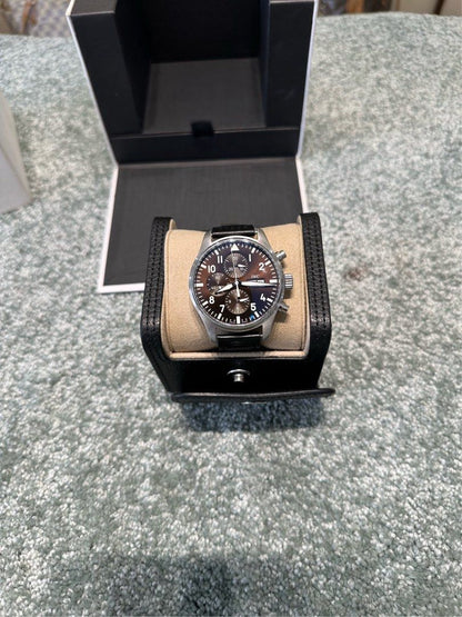 19年全套 極抵 IWC Pilot IW377713 咖啡盤面