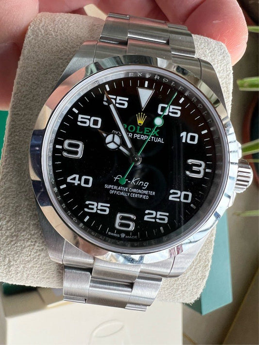 22年 貼膜 99新 Rolex AIRKING M126900-0001 126900
