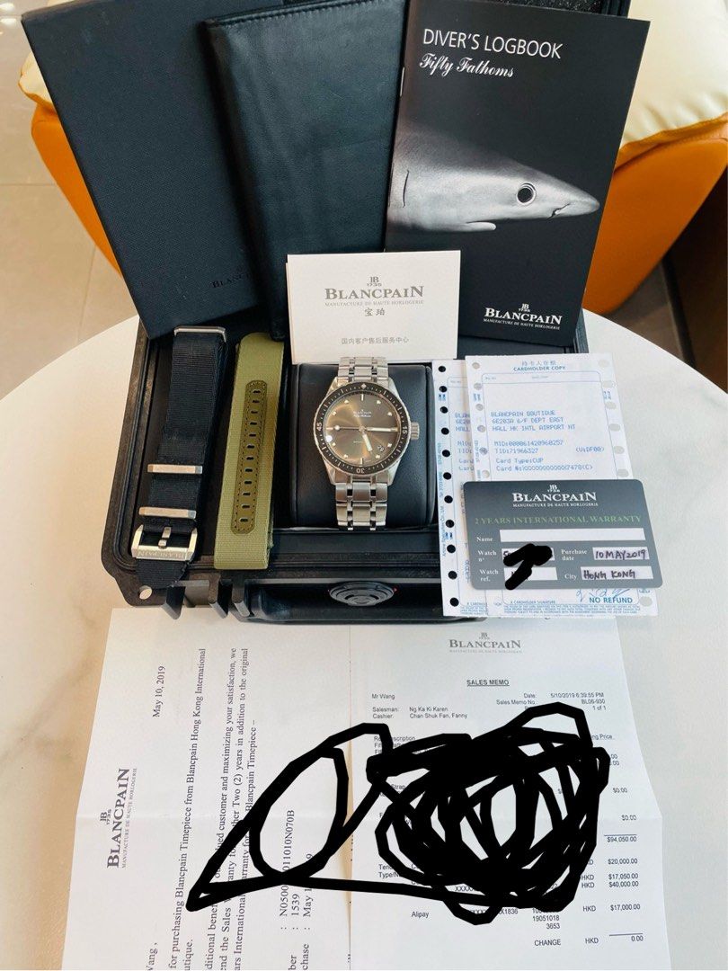 blancpain Fifty fathoms 五十噚 5000 鋼帶 (寶珀)