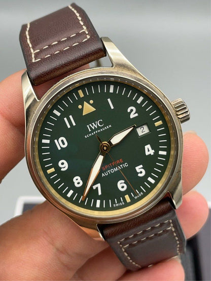 IWC Pilot 系列 IW326802 綠色盤面 青銅 bronze (全套)