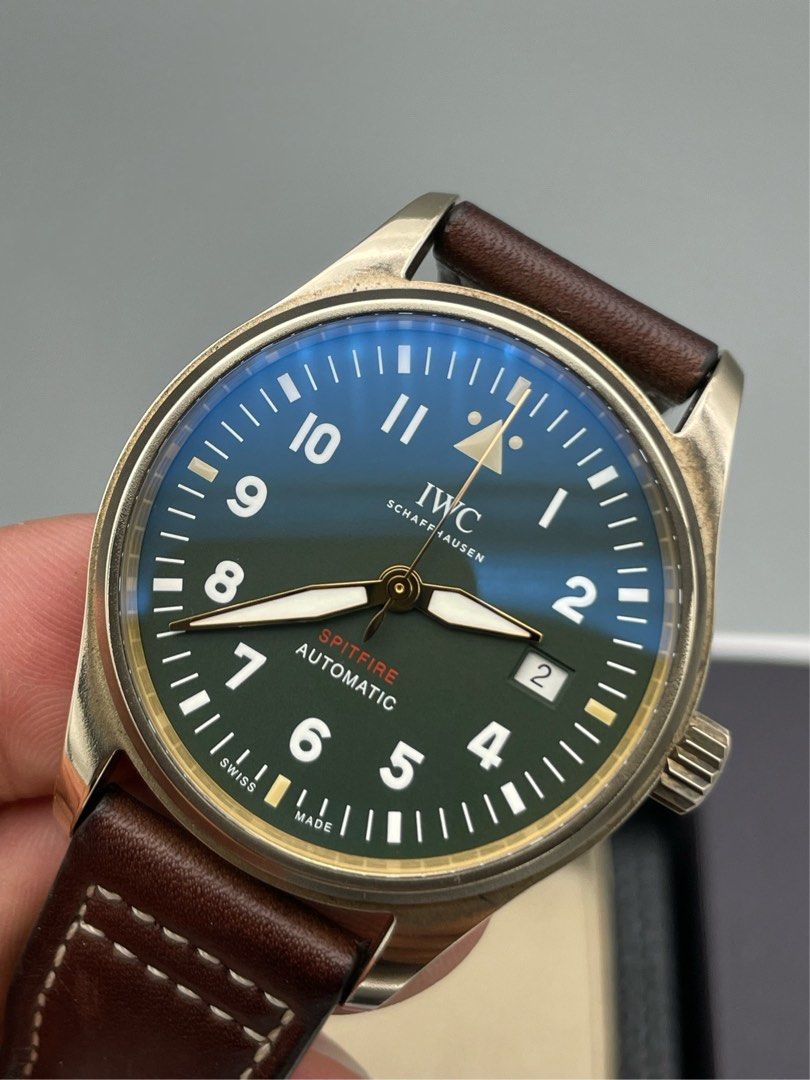 IWC Pilot 系列 IW326802 綠色盤面 青銅 bronze (全套)
