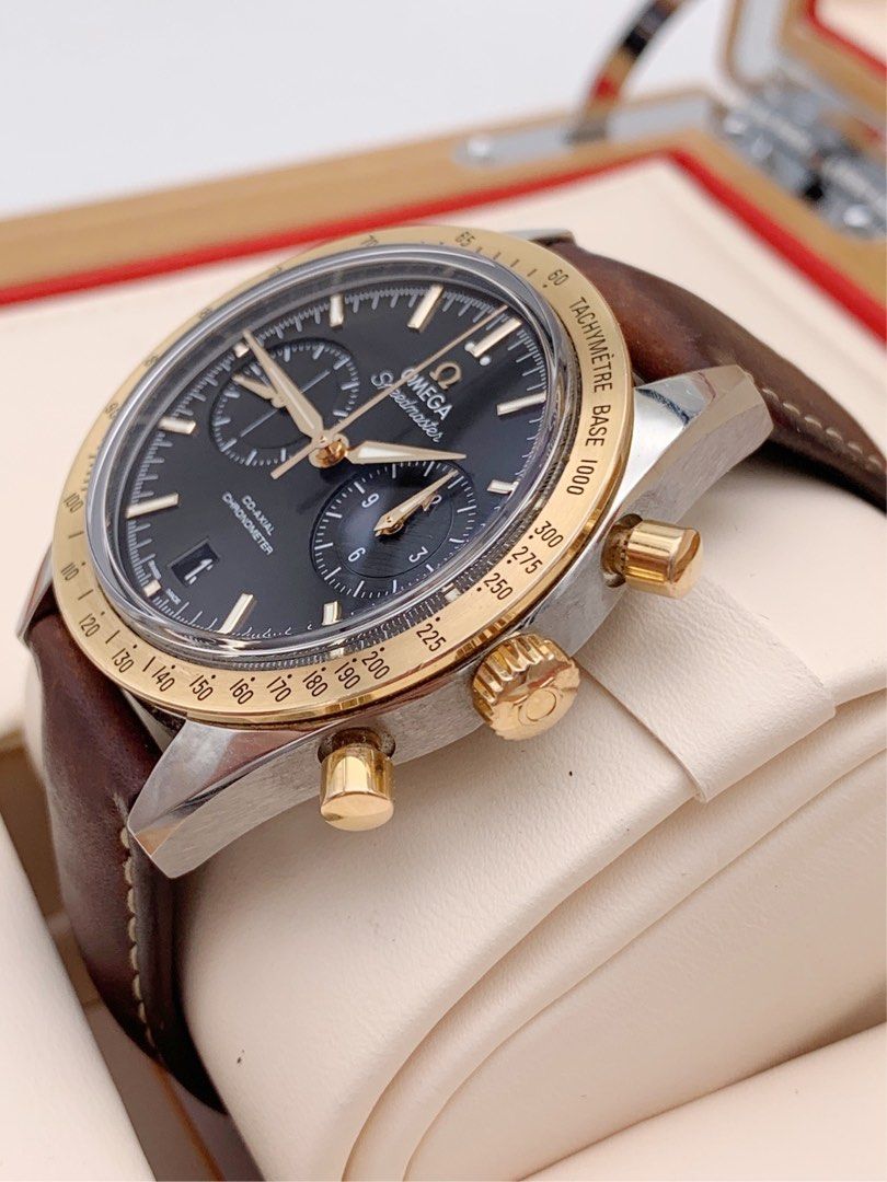 Omega 超霸 Speedmaster 331.22.42.51.01.001 18K 紅金 皮帶 (全套 金錶)