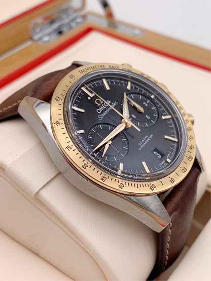 Omega 超霸 Speedmaster 331.22.42.51.01.001 18K 紅金 皮帶 (全套 金錶)